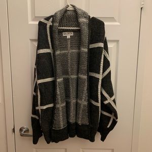 Wildfox heavy knit check pattern cardigan